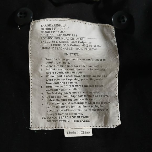 Rothco Field Jacket Camo Men Size L - Picture 7 of 7